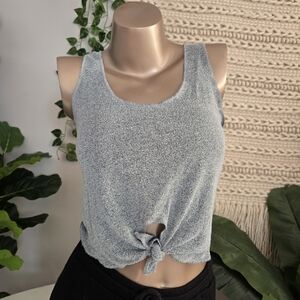 Wilfred Light Gray Knotted Tank Top